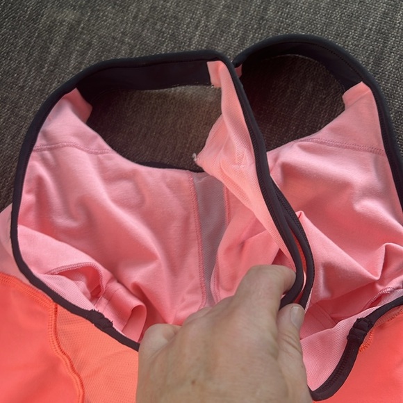 Lululemon bright colored top, size S. Has built in bra - Picture 6 of 6